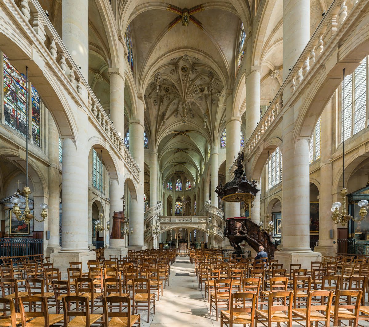 Nef et jubé de l’église Saint-Étienne-du-Mont, Paris 5e